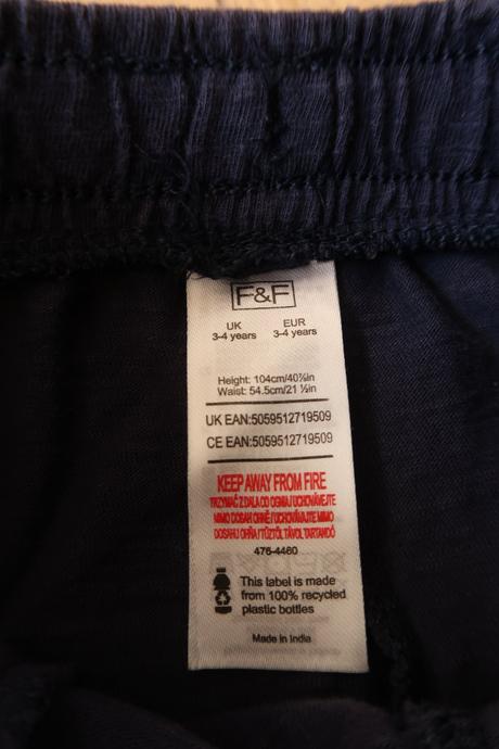 Dievčenské kraťasy / šortky f&f  104 (3-4r.) modré, f&f,104