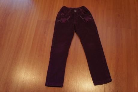 Podšité menčestrové nohavice s aplikáciou, lusa,110