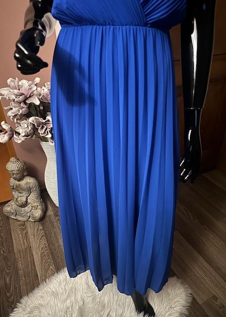 Plisované dlhé letné šaty s gumičkou v páse, l / m