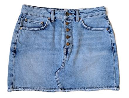 Riflová mini sukňa zn. eirin kristiansen, veľ. s/m, s