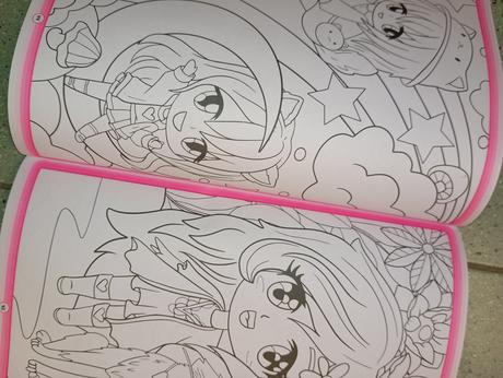 Manga kawaii color omaľovánka s nálepkami, 