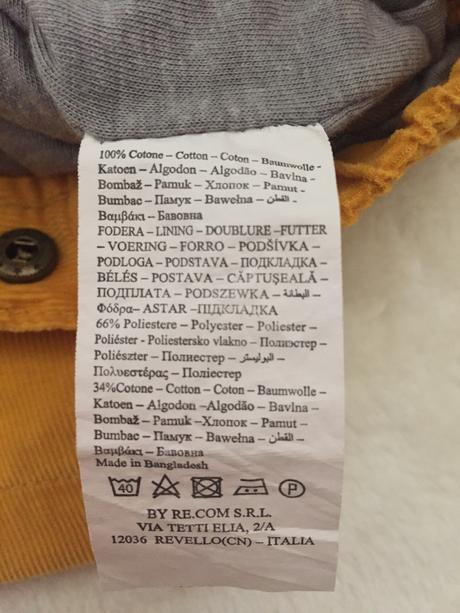 Zateplene manchestraky nohavice, 74