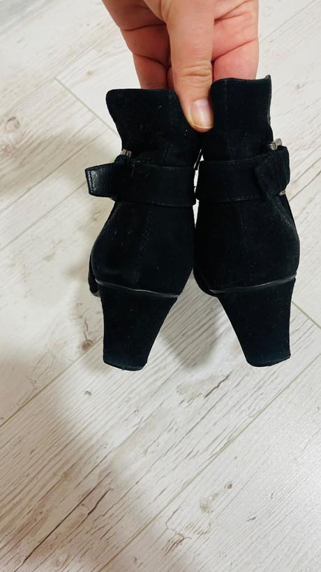 Čierne kožené topánky 38,5, 38