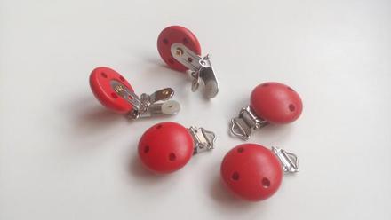 Klip na cumlík červený, 