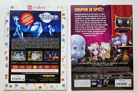 2x dvd film casper, strasidelne vianoce, strasidel,