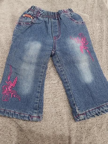 Zateplené rifle 9-12mesiacov, 80