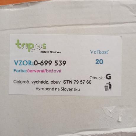 Dievcenske poltopanky vel.20, tripos,20