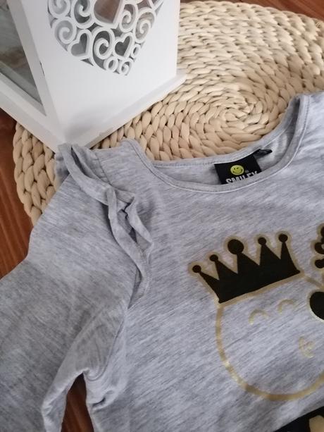 Tričko s volánom svetlošedé, lindex,110