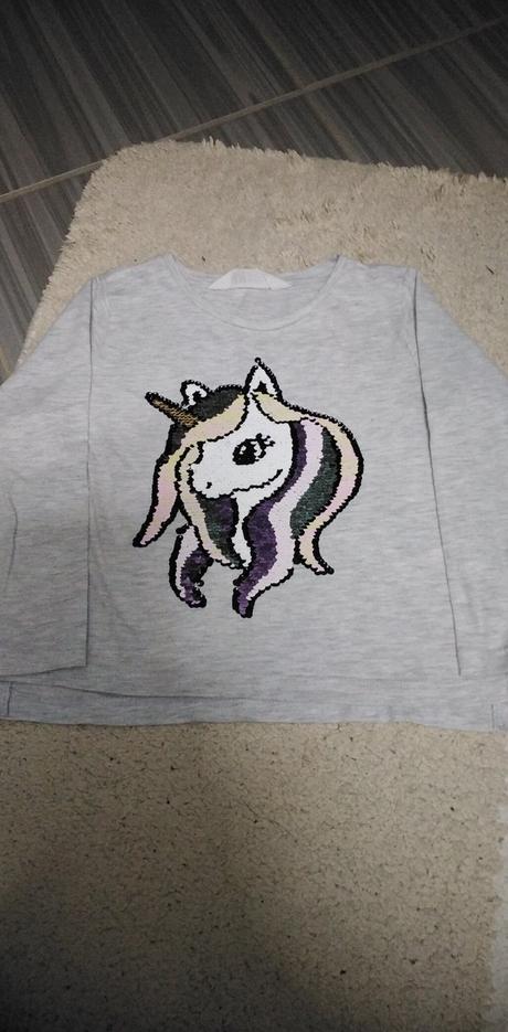 Flitrové tričko s dlhým rukávom, h&m,104