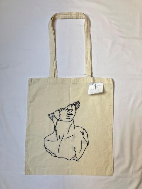 Tote taška plátenná cez rameno,