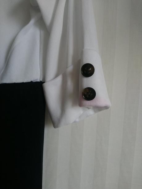 Kostým gombička - čiernobiely overal, 104-110 cm,