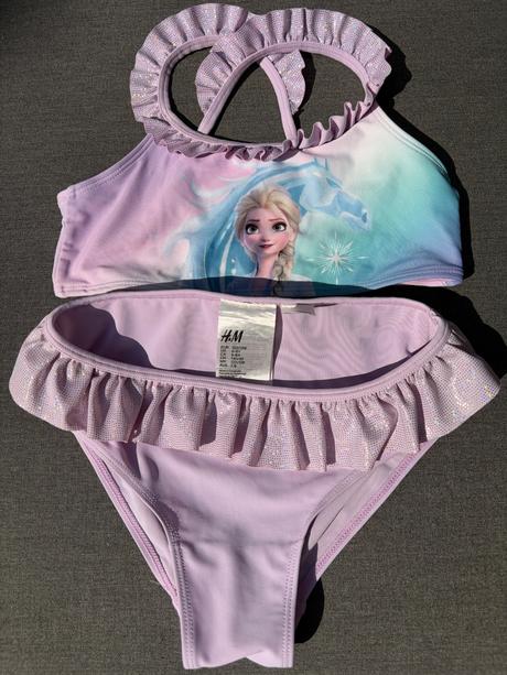 Dievčenské plavky s motívom elsa, h&m,122