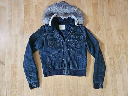 Riflova bundička na zips s kapucňou wrangler m, wrangler,m