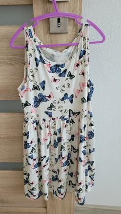 Šaty s motylikmi, h&m,134