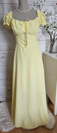 Nádherné žlté šaty, m