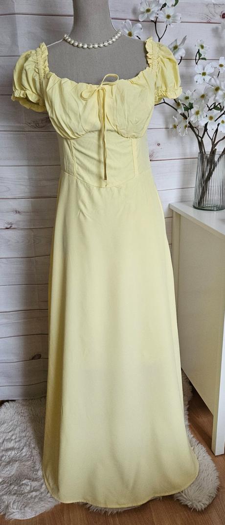 Nádherné žlté šaty, m