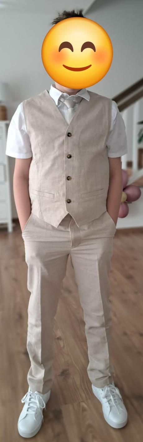 Set nohavice vesta kosela viazanka, h&m,152