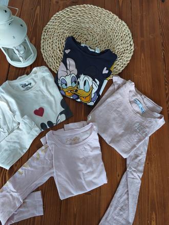 Tričká 4 ks - 122-128, h&m,122