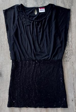 Šaty s flitrovanou sukňou, yigga,146