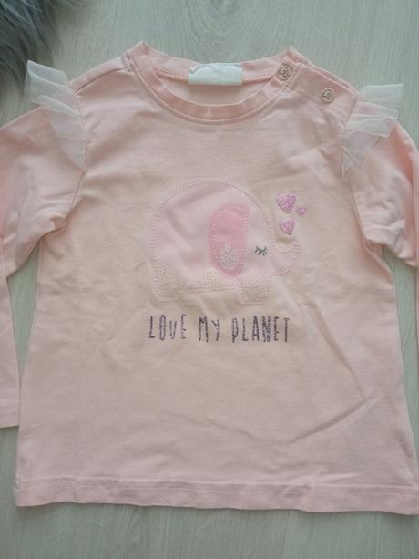 Dievčenské ružové tričko s tylom coccodrillo (80), coccodrillo,80
