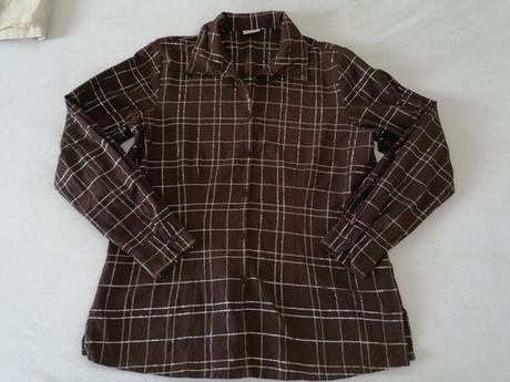 Košeľová blúzka s efektom striebornej trblietavé n, xl