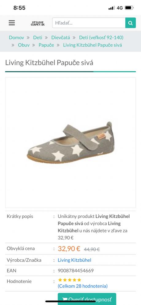 Living kitzbuhel baleriny papuče vel.25, 25