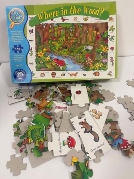 Kto hľadá, ten nájde v lese puzzle,