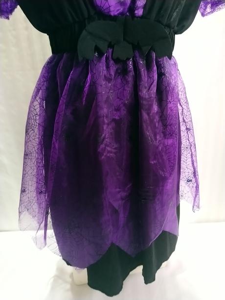 4-dielny kostým bosorka šaty plášť maska klobú s/l, 