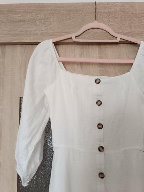 Dámske midi biele šaty, s