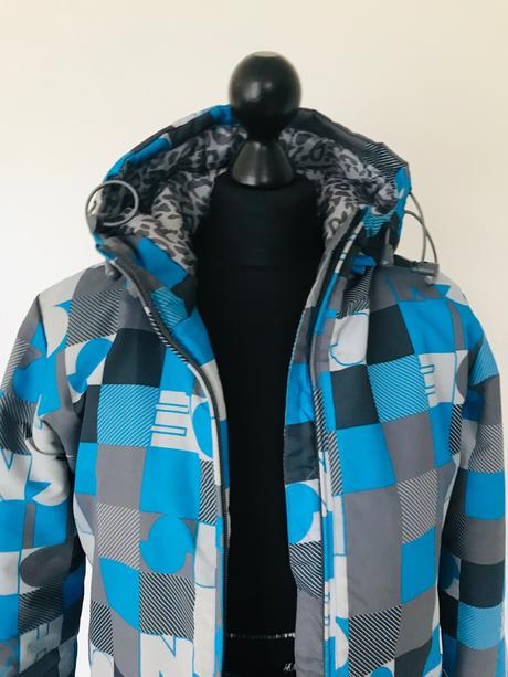 Zimná bunda house modrá, s