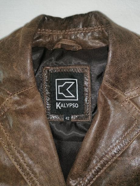 Pravá kožená bunda/sako č. 42, l