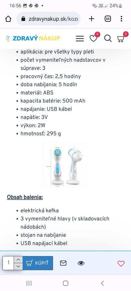 Elektrická kefa na tvár, 