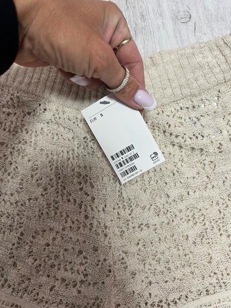 Béžové čipkované kraťasy h&m, h&m,s
