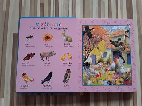 Kniha farma s 8 puzzle slovensko anglická, 