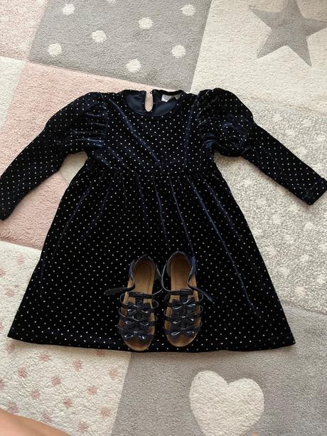 Vianočné šaty + topánky, 104