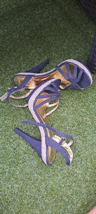 Nové riflové topánky na platforme, 37