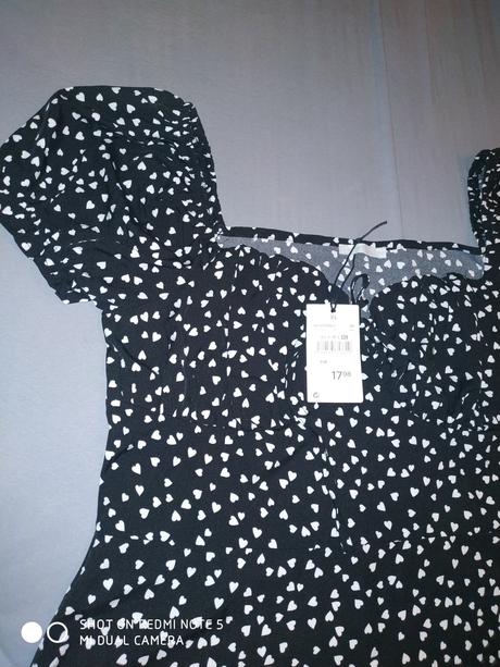 Čierne šaty so srdiečkami - xl, l