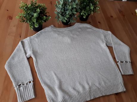 Krasny pleteny svetrik s perlickami, m