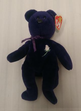 Princezná purpurový medvedík beanie baby, ty, 23cm, 