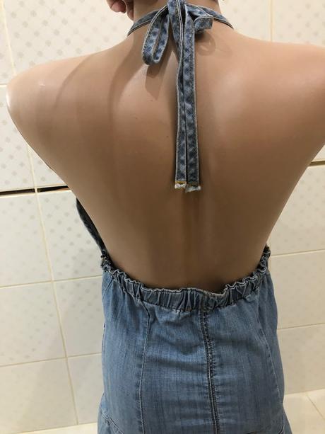 Sexi letné riflové šaty, s