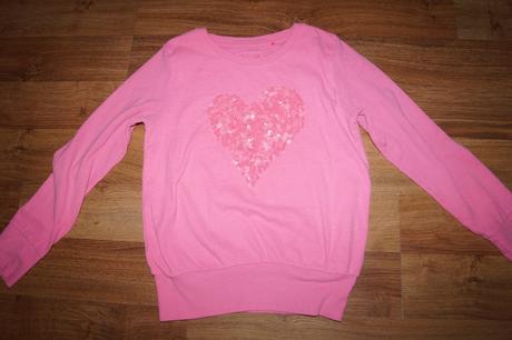 Neonova mikina s flitrovym srdieckom, next,134