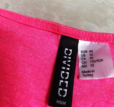 Neónkové oversize crop tielko m/l, h&m,l
