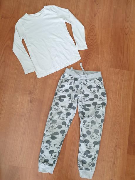 Teplaky a dlhe tricko 110/116, h&m,116