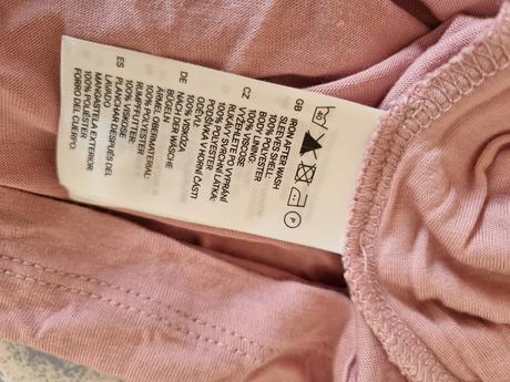 Bledoružový top h&m s tylovými rukávmi m, h&m,m