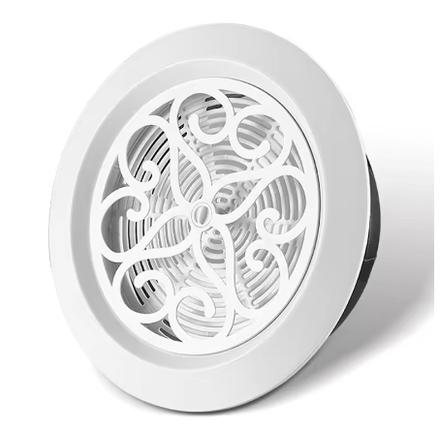 Okrasná vetracia mriežka s uzávierkou biela 100mm, 