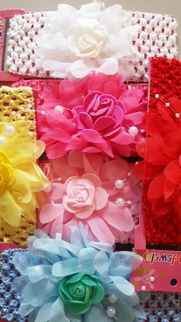 Čelenka s kvetom a ozdobami,