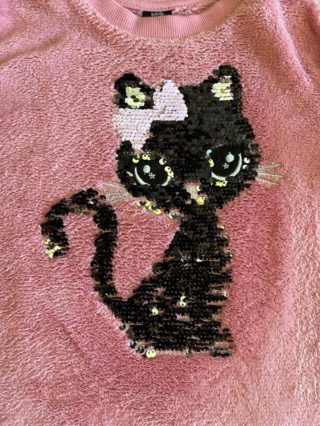 Teplá chlpatá mikina s mačičkou premieňacou, kiki&koko,128