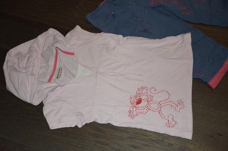 Perfektny kompletik tricko skapuckou+3/4 nohavice, next,122