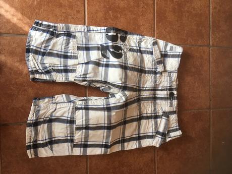 Kárované trojstvrtove nohavice, h&m,110