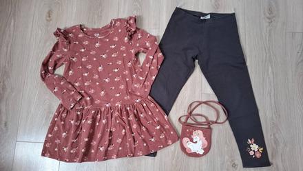 Dievčenská  súprava leginy a tunika, c&a,128